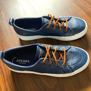 Sperry Blue Leather Platform Sneaker Women's Size 8